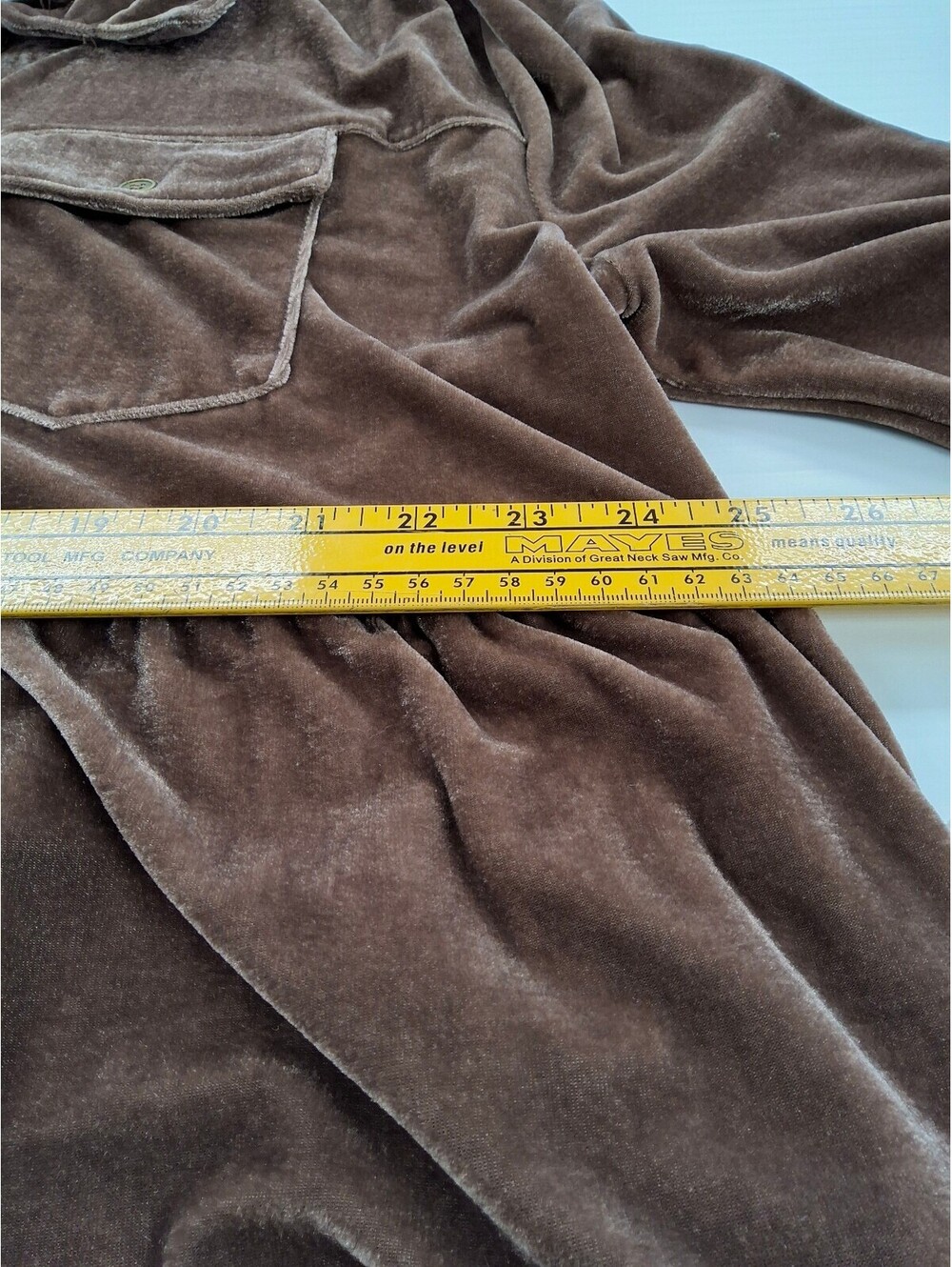 Umgee USA Brown Velvet like Tiered Shirt Dress Size 1XL - Picture 6 of 7